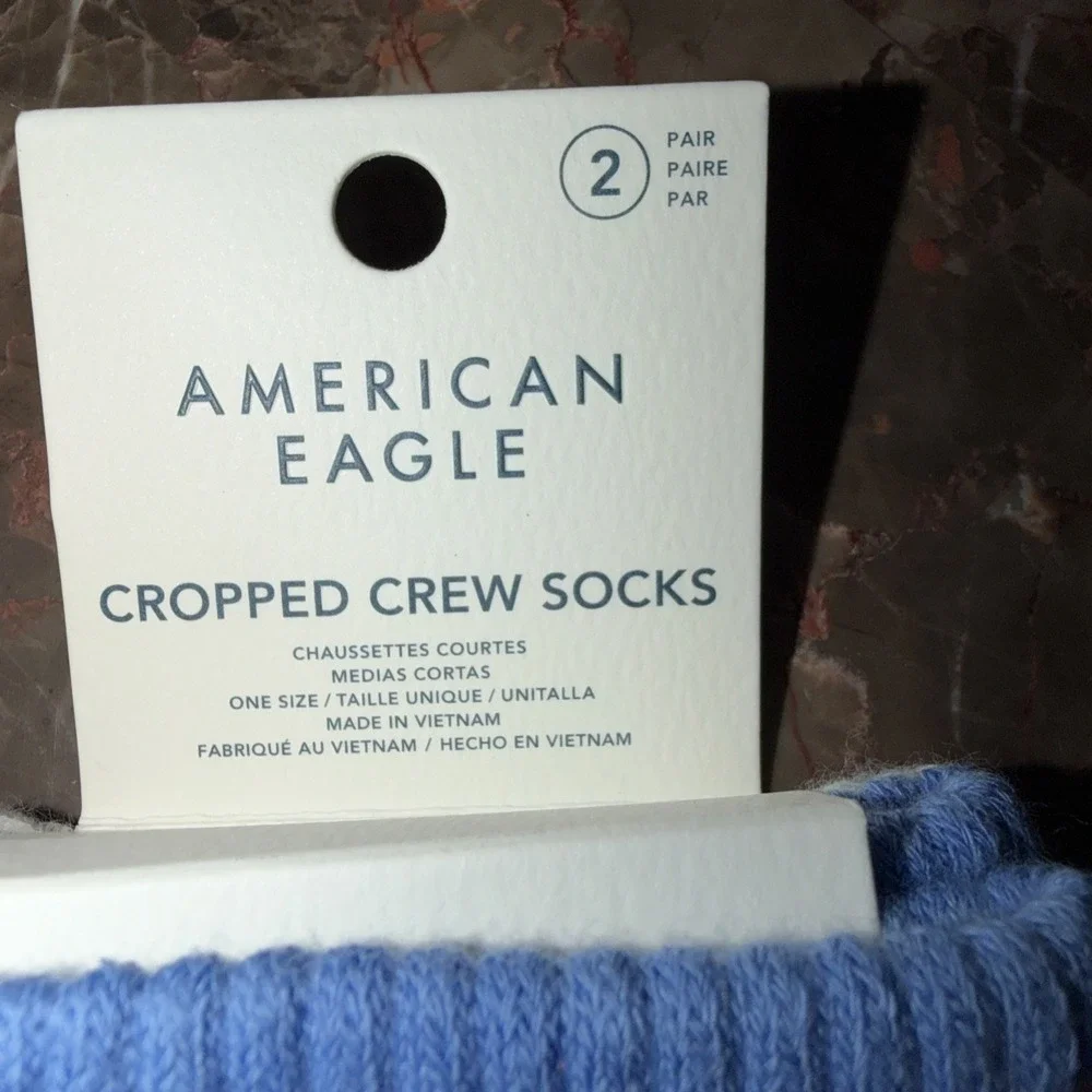 American Eagle Cropped Crew Socks  2 Pack